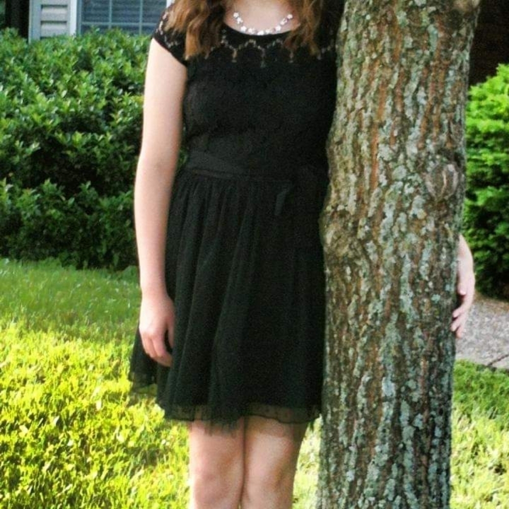 Cute Black Layered Tulle Dress